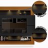 Painel TV Quarto 75 Polegadas Preto Carvalho Parma Shop JM - 3