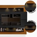 Ver imagem 3 de Painel TV Quarto 75 Polegadas Preto Carvalho Parma Shop JM