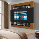 Ver imagem 1 de Painel TV Quarto 75 Polegadas Preto Carvalho Parma Shop JM