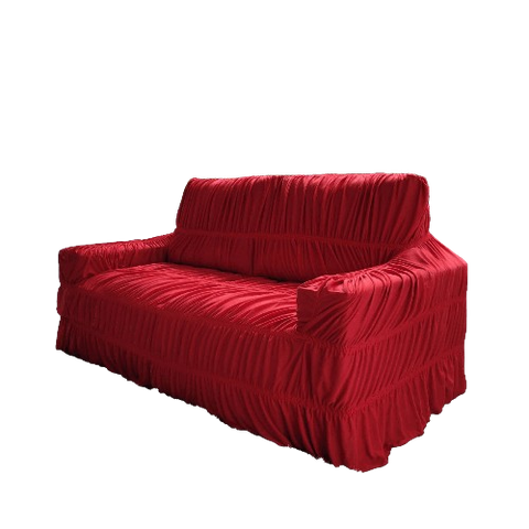 Capa para Sofá Retrátil e Reclinável 3 Lugares Cor Vermelho