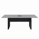 Ver imagem 4 de Mesa Reunião Industrial 200 cm X 90 cm para 8 Pessoas com 1 Caixa de Tomadas F5 Office Cor:Cinza