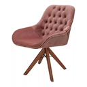 Ver imagem 1 de Poltrona Decorativa Alice Suede Capitone Pe Palito Unidecor Rosa
