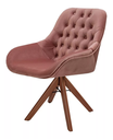 Ver imagem 1 de Poltrona Decorativa Alice Suede Capitone Pe Palito Unidecor Rosa