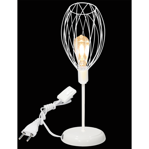 Luminária de Mesa Abajur Clássico Aramado Nest P/led:branco