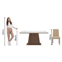 Ver imagem 4 de Conjunto Sala de Jantar Madesa Grazi Mesa Tampo de Vidro com 4 Cadeiras - Rustic/branco/imperial