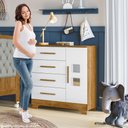 Ver imagem 6 de Cômoda 1 Porta 4 Gavetas Fly Tigus Baby - Branco/Madeirado Ypê
