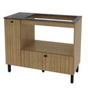 Ver imagem 2 de Balcão de Cozinha para Cooktop 99,7 Cm 2 Portas Bl3316 Amêndoa - Tecno Mobili