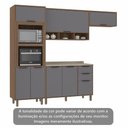 Ver imagem 5 de Cozinha Modulada 4pçs Balcão Aéreos Tampo Aspen Vanillacinza