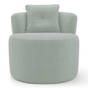 Ver imagem 6 de Kit 02 Poltronas Orgânicas Living Bob com 01 Almofada Bouclê Verde Menta - Desk Design