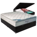 Ver imagem 1 de Cama Box Baú Preto e Colchão Freedom Molas Ensacadas Casal Ortobom