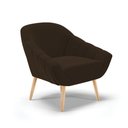Ver imagem 4 de Kit 01 Namoradeira 02 Lugares e 02 Poltronas Giovana Suede Pés Palito Natural - D’Rossi - Marrom