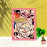 Quadro Decorativo Goku Dragon Ball com Moldura e Vidro 25X33:Rosa - 1