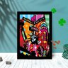 Quadro Decorativo Liberty City com Moldura e Vidro 25X33 Sala:Preto - 1
