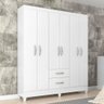 Guarda-roupa Casal Brasília 6 Portas 2 Gavetas 3375 Atualle Branco - 1