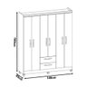 Guarda-roupa Casal Brasília 6 Portas 2 Gavetas 3375 Atualle Branco - 4