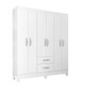 Guarda-roupa Casal Brasília 6 Portas 2 Gavetas 3375 Atualle Branco - 3