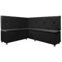 Ver imagem 1 de Canto Alemão Losango 4 Lugares 1,25x1,60m Veludo - Sofa Store:veludo Preto