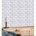 Ver imagem 1 de Kit 30 Placas PVC 3d Revestimento De Parede Decorativa Tijolinho 25 cm