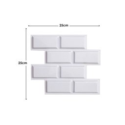 Kit 30 Placas PVC 3d Revestimento De Parede Decorativa Tijolinho 25 cm - 3