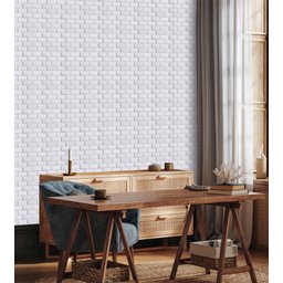 Kit 30 Placas PVC 3d Revestimento De Parede Decorativa Tijolinho 25 cm - 4