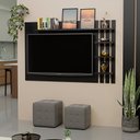 Ver imagem 1 de Painel de Tv Ripado até 32 Polegadas com Prateleiras Netmobil - Preto
