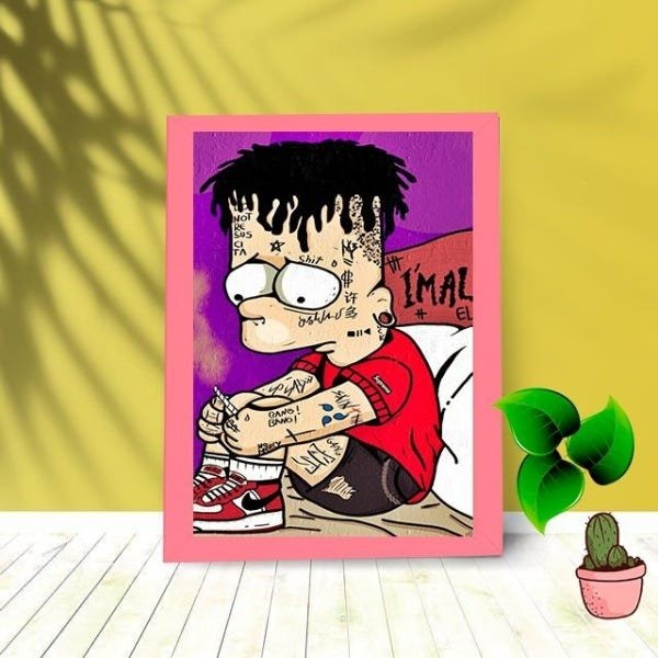 Quadro Personalizado Bart Simpson Tattoo em Promoção na Americanas