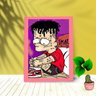 Quadro Bart Simpson Tattoo com Moldura e Vidro 25X33 Quarto:Rosa - 1