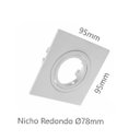 Ver imagem 2 de Kit Spot de Embutir Dicroica Quadrado Mr16 Face Plana Branco Moon 1061049 3 Embutidos