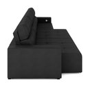 Ver mais imagens de Sofá Retrátil 5 Lugares 374cm 3 Módulos Nero com USB Couro Preto G52 - Gran Belo