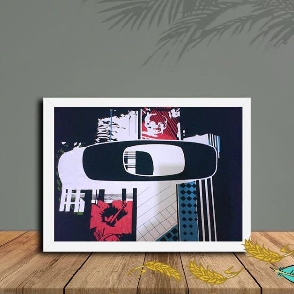 Quadro Decorativo Okl Street com Moldura e Vidro 25X33 Sala:Branco - 1