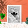 Quadro Decorativo Ads Cloud com Moldura e Vidro 25X33 Sala:Branco - 1