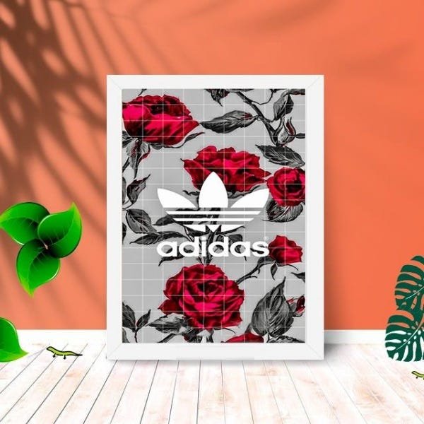 Quadro Decorativo Ads Rosas com Moldura e Vidro 25X33 Sala:Branco - 1
