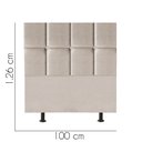 Ver imagem 3 de Cabeceira Poliana Cama Box Solteiro 100 Cm Suede Bege