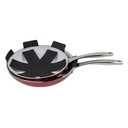 Ver imagem 4 de Kit 3 Pçs Protetor Panela Frigideira Travessas Anti Risco p Guardar Empilhado e não riscar Feltro