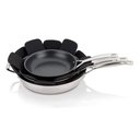 Ver imagem 5 de Kit 3 Pçs Protetor Panela Frigideira Travessas Anti Risco p Guardar Empilhado e não riscar Feltro