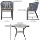 Ver imagem 6 de Mesa e 6 Cadeiras e Noronha Preto E6 Trama Original Prata