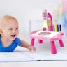 Projetor para Desenho Infantil Mesa Pintura de Projeção Magica Brinquedos Aprendizagem Robo Rosa - 1