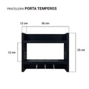 Ver imagem 5 de Porta Temperos para Cozinha 25 x 30cm Preto