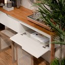 Ver imagem 4 de Aparador Buffet Sala Flow Eros 2 Portas com Pés de Madeira com Freijó - Rede Móveis