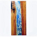 Ver imagem 5 de Mesa em Madeira de Lei e Resina Epóxi até 8 Lugares Tema "ondas do Mar " Craft Wood Mesa de 8 Lugare