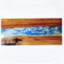Ver imagem 1 de Mesa em Madeira de Lei e Resina Epóxi até 8 Lugares Tema "ondas do Mar " Craft Wood Mesa de 8 Lugare