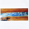 Mesa em Madeira de Lei e Resina Epóxi até 8 Lugares Tema "ondas do Mar " Craft Wood Mesa de 8 Lugare - 1
