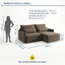 Ver imagem 3 de Sofá Cama Reclinável sem Caixa 180cm Tóquio