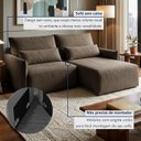 Ver imagem 7 de Sofá Cama Reclinável sem Caixa 180cm Tóquio