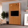 Painel Paris Ripado com Led e Prateleira 1,83x2,50  Naturalle - 1