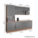 Ver imagem 5 de Armário de Cozinha Completa com Balcão Milla Rain Carraro Nogal com Cinza Titânio
