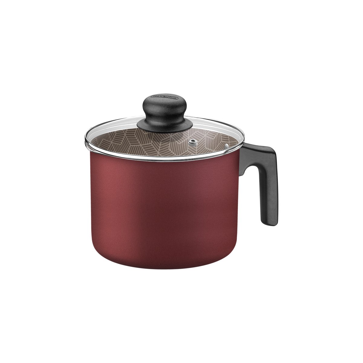 Fervedor Tramontina Paris em Alumínio Vermelho com Tampa de Vidro 14 Cm 1,9 L