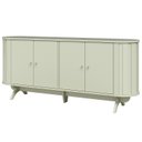 Ver imagem 2 de Buffet Aparador Curvo com Canto Arredondado 180cm 4 Portas 100% MDF Off White