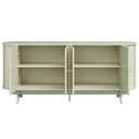 Ver imagem 4 de Buffet Aparador Curvo com Canto Arredondado 180cm 4 Portas 100% MDF Off White