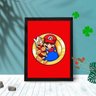 Quadro Decorativo Mario Coin com Moldura e Vidro 25X33 Quarto:Preto - 1